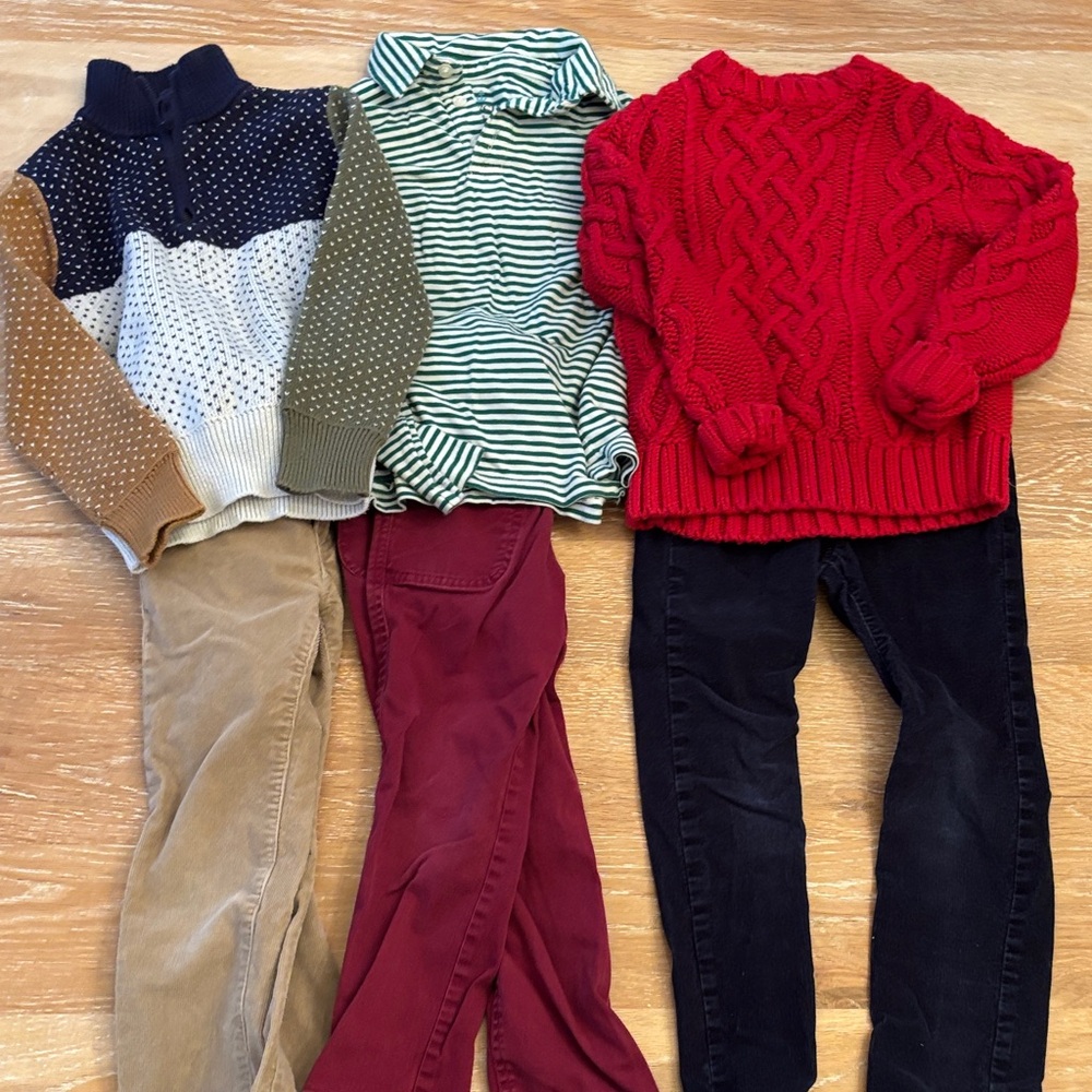 J. Crew Kids Bottoms in Burgundy and Tan